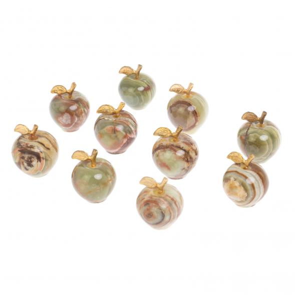 Сувенир &amp;quot;Яблоко&amp;quot; 3,2х4 см (1,25) оникс коричнево-зеленый 122071