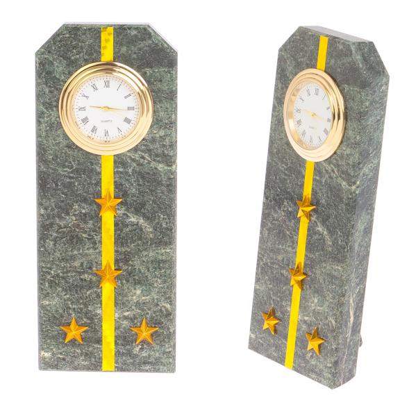 Часы &amp;quot;Погон капитан таможни&amp;quot; камень змеевик 122514