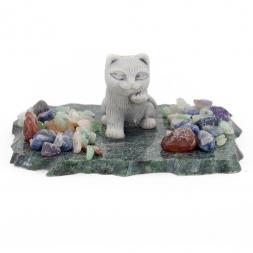 Сувенир из мрамолита &amp;quot;Котенок лижет лапу&amp;quot;