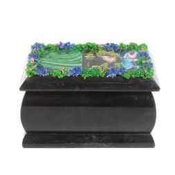 Шкатулка "Хозяйка медной горы / Данила Мастер" змеевик 10х6,5х6 см