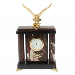 Декоративные часы «Орел» камень креноид бронза