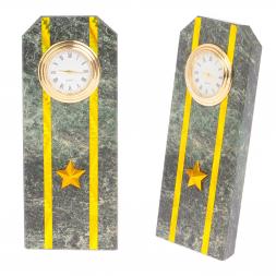 Часы "Погон майор таможни" камень змеевик