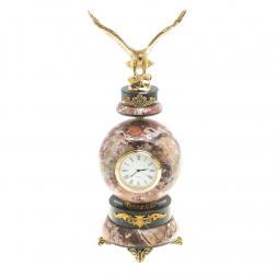 Настольные часы "Орел" из бронзы и камня креноид