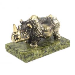 Статуэтка из бронзы и змеевика &amp;quot;Носорог&amp;quot; бронза змеевик