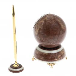 Часы шар &amp;quot;Антистресс&amp;quot; из лемезита с ручкой