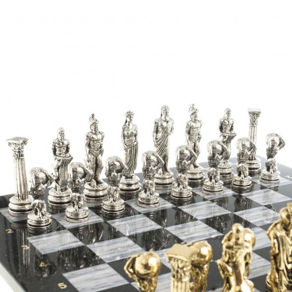 Шахматы &amp;quot;Атлас&amp;quot; доска 44х44 см из мрамора фигуры металлические 122594