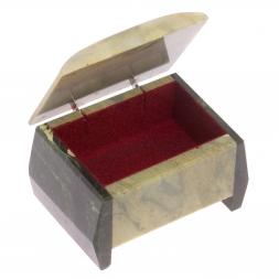 Шкатулка "Персона" из офиокальцита 9х6,5х5 см