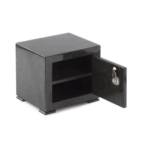 Сейф малый черный змеевик 19х16х17 см 117091