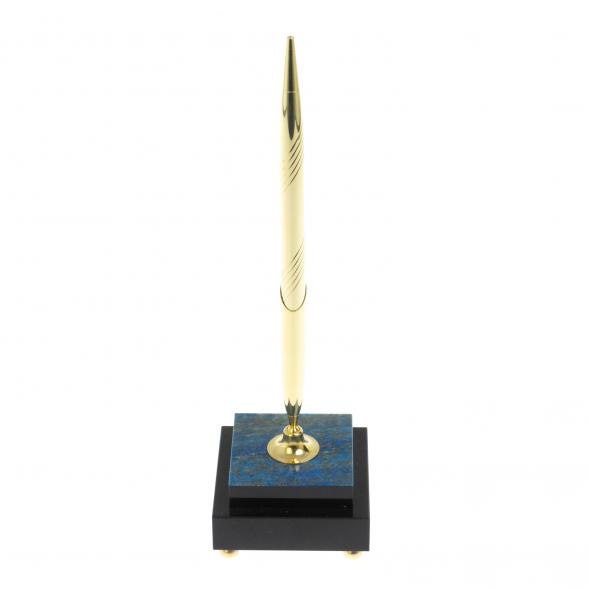 Подставка под ручку из лазурита на ножках 6,5х6,5х23 см 128448