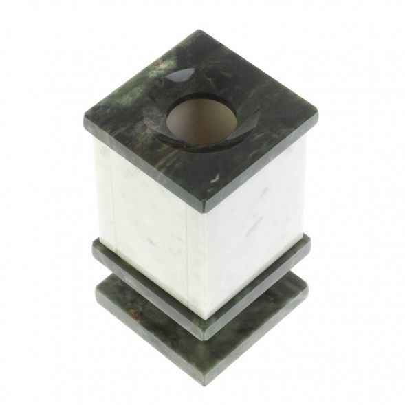 Карандашница из мрамора и темно-зеленого офиокальцита 128969