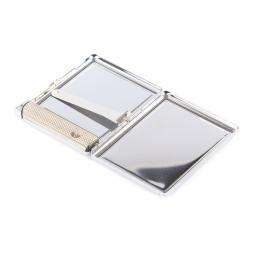 Портсигар 10 сигарет с зажигалкой камень змеевик светлый