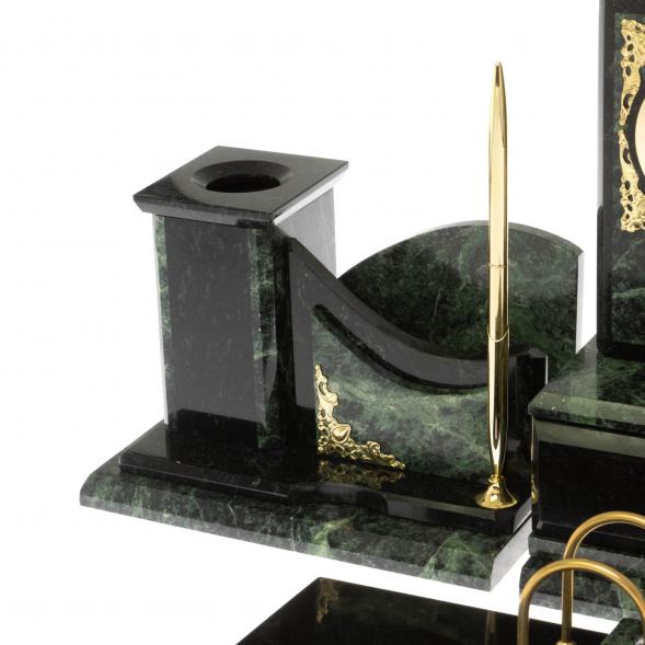 Письменный набор &amp;quot;Горный орел&amp;quot; шабровский змеевик 129885