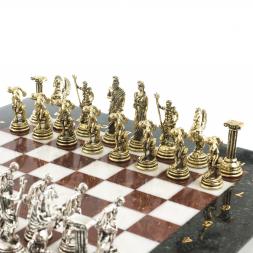 Шахматы &amp;quot;Олимпийские игры&amp;quot; доска 28х28 см лемезит мрамор