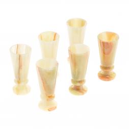Рюмки из оникса &amp;quot;Конус&amp;quot; набор 6 шт 20 мл 3,5х8 см в коробке (1,5х3)