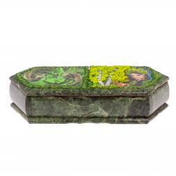 Шкатулка с двумя отделениями "Хозяйка медной горы" лето 29,5х12х8 см