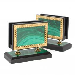 Настольный набор &amp;quot;Президент&amp;quot; камень малахит