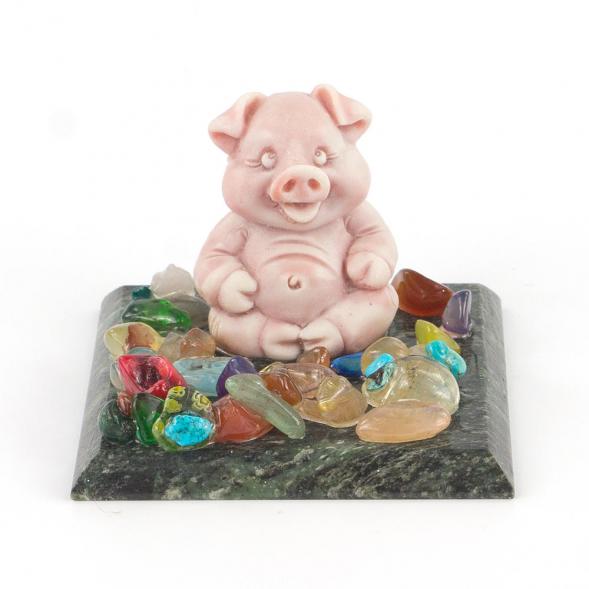 Сувенир из мрамолита &amp;quot;Поросенок сидит&amp;quot; 119339