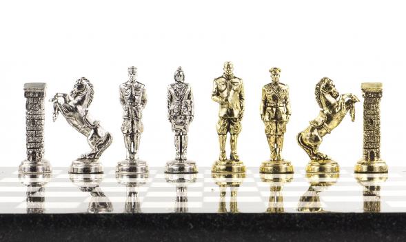 Подарочные шахматы &amp;quot;Великая Отечественная война&amp;quot; доска 44х44 см камень мрамор 120691