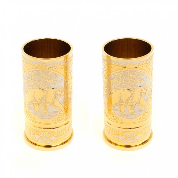 Набор из двух стопок &amp;quot;Медведь&amp;quot; 40 мл Златоуст 129545