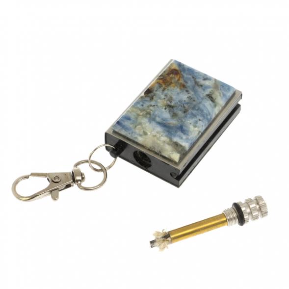 Брелок огниво &amp;quot;Вечная спичка&amp;quot; с накладкой из камня кианит 2,8х1,3х5 см 129617
