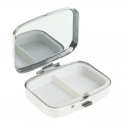 Таблетница на 2 отделения лазурит иркутский цвет серебро