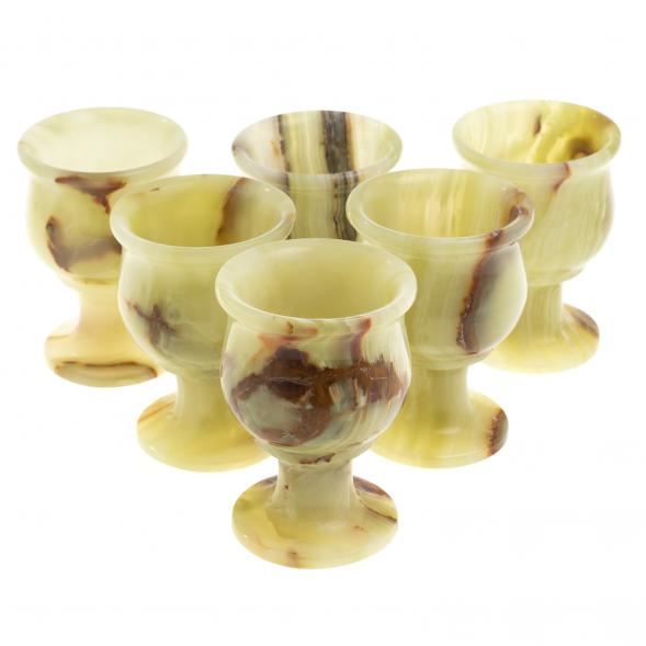 Набор рюмок &amp;quot;Тюльпан&amp;quot; 40 мл из оникса 6шт 5х7см в футляре (2х3) 121933