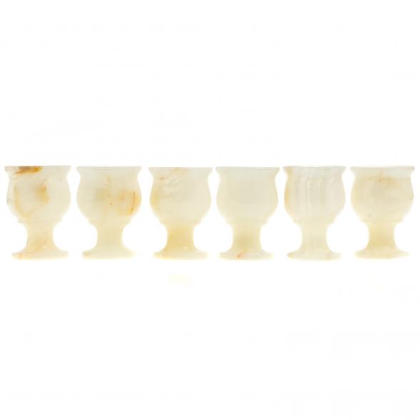 Набор рюмок &amp;quot;Тюльпан&amp;quot; 40 мл из оникса 6шт 5х7см в футляре (2х3) 121933