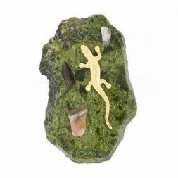 Магнит с ящерицей камень змеевик