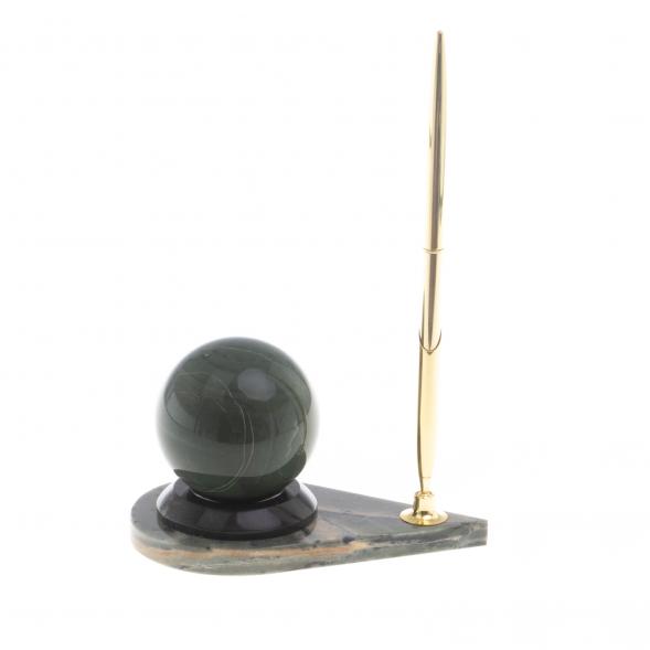 Подставка под ручку с шаром &amp;quot;Антистресс&amp;quot; камень офиокальцит 124302