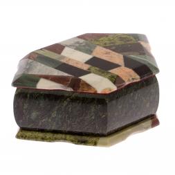 Шкатулка с мозаикой из камня &amp;quot;Колье&amp;quot; 19х12х7 см