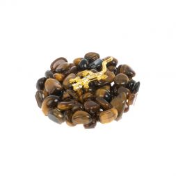 Магнит &amp;quot;Тигровый глаз&amp;quot; с ящерицей 5х5х1 см