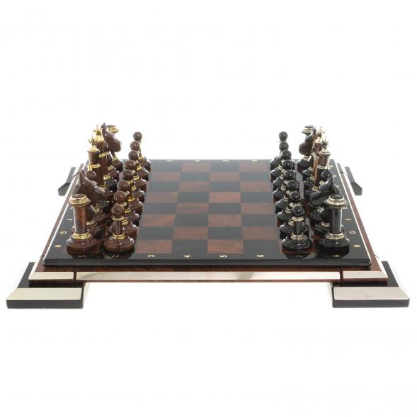 Шахматы из камня обсидиан &amp;quot;Классические&amp;quot; доска 40х40 см 122353