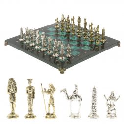Шахматы сувенирные &amp;quot;Древний Египет&amp;quot; доска 40х40 см шабровский змеевик