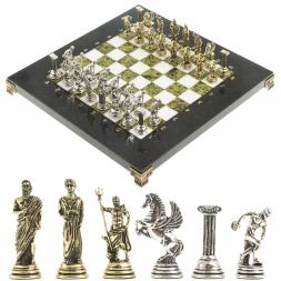 Шахматы &amp;quot;Олимпийские игры&amp;quot; доска 28х28 см мрамор змеевик