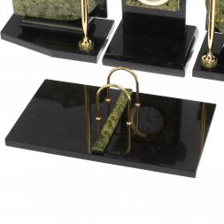 Настольный набор с символикой России камень змеевик