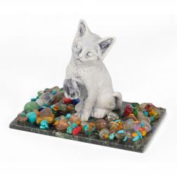 Сувенир &amp;quot;Котенок играет&amp;quot; из мрамолита