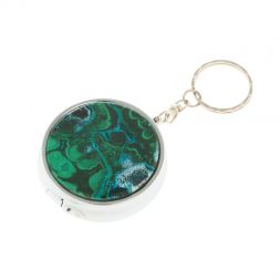 Пепельница карманная малахит с хризоколлой 5х5,5х2 см