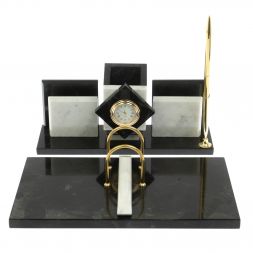 Письменный набор &amp;quot;Менеджер&amp;quot; из мрамора и змеевика