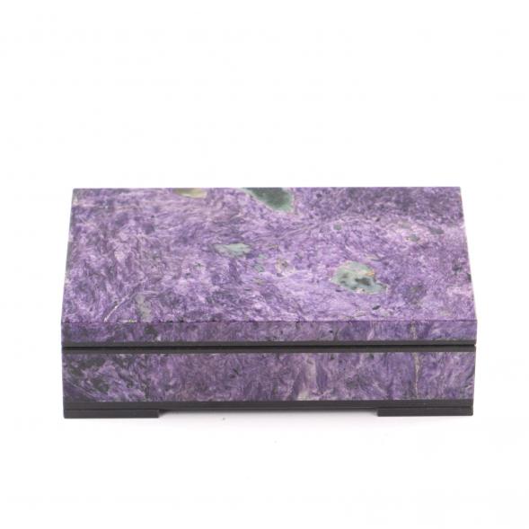 Шкатулка из натурального чароита &amp;quot;Открытие&amp;quot; 16,5х11х5 см 121825