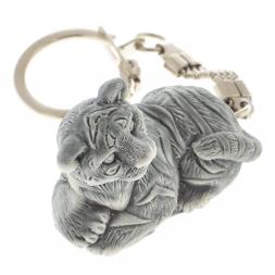 Брелок &amp;quot;Тигр маленький лежит&amp;quot; из мрамолита