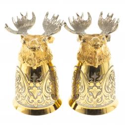 Стопки перевертыши "Лось" 70 мл 2 шт Златоуст