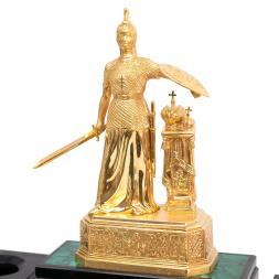 Настольный набор "Россия" малахит и долерит