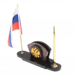 Визитница с гербом и флагом России креноид