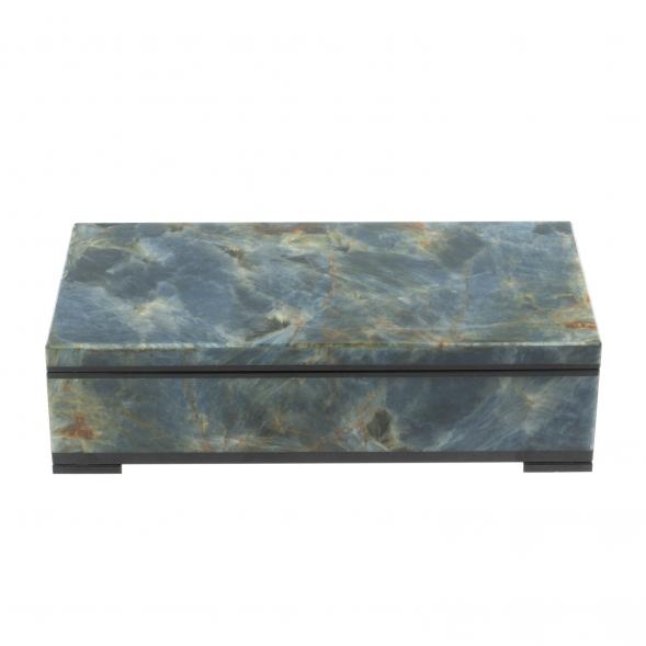 Шкатулка из камня кианит 17,5х9х5 см 128294