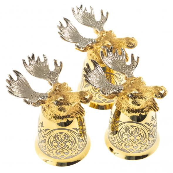 Стопки перевертыши &amp;quot;Лось&amp;quot; 70 мл 3 шт Златоуст 123628