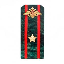 Сувенир "Погон Майор ВС" камень змеевик