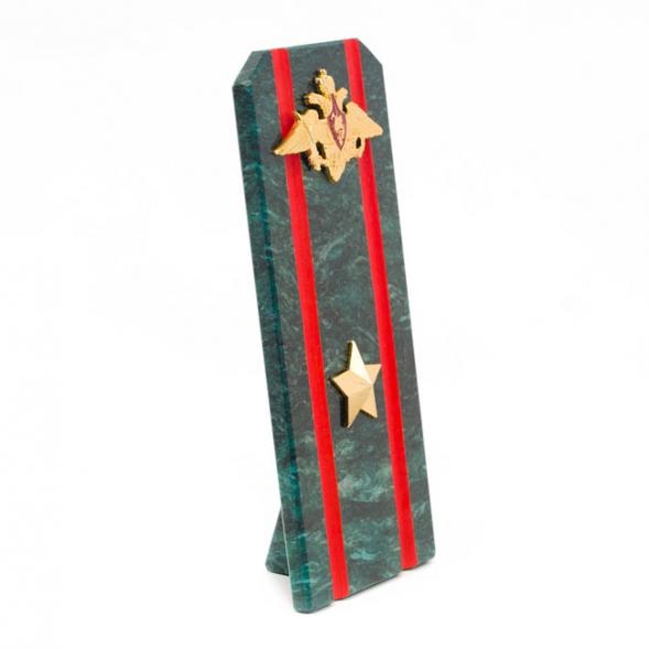 Сувенир &amp;quot;Погон Майор ВС&amp;quot; камень змеевик 116372