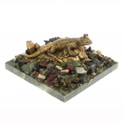 Сувенир &amp;quot;Ящерица&amp;quot; змеевик