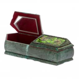 Шкатлука на два отделения &amp;quot;Хозяйка медной горы и ящерицы&amp;quot; 29х11,5х7 см