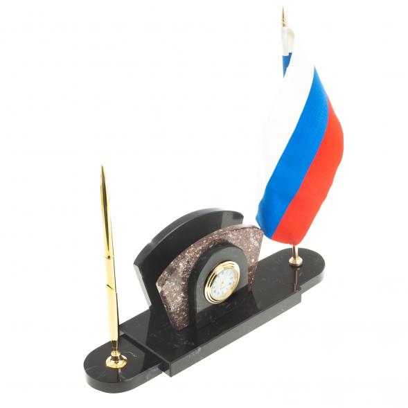 Визитница с флагом России из креноида 117260